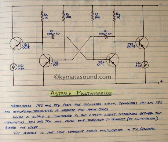 Astable Multiviibrator diagram