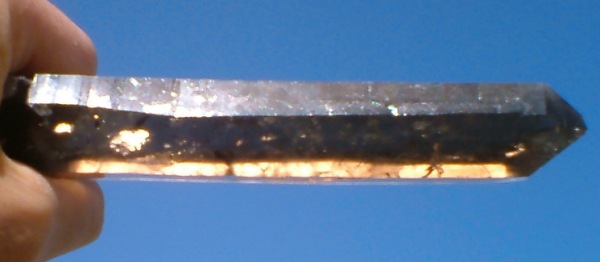 Smokey quartz crystal  wand
