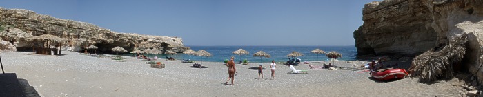 Panoramic beach photograph