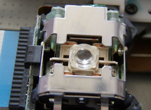 Close up of the laser lens